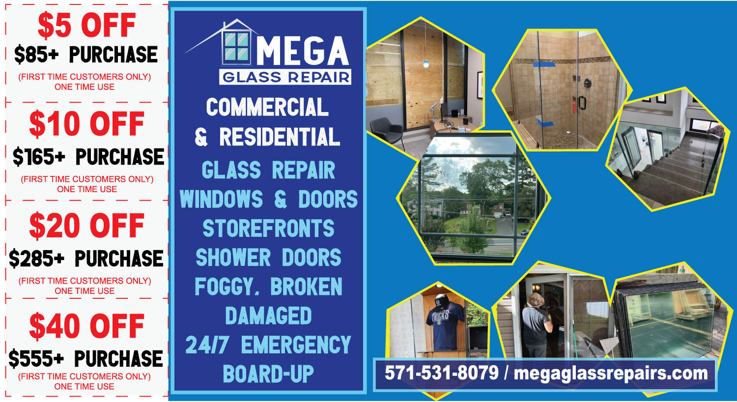 Glass Repairs Fredericksburg Virginia